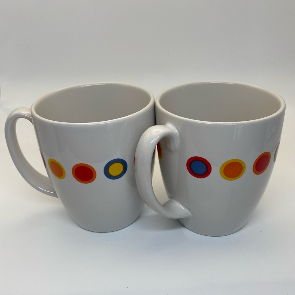 Corelle Stoneware‎ Hot Dots mugs set of two